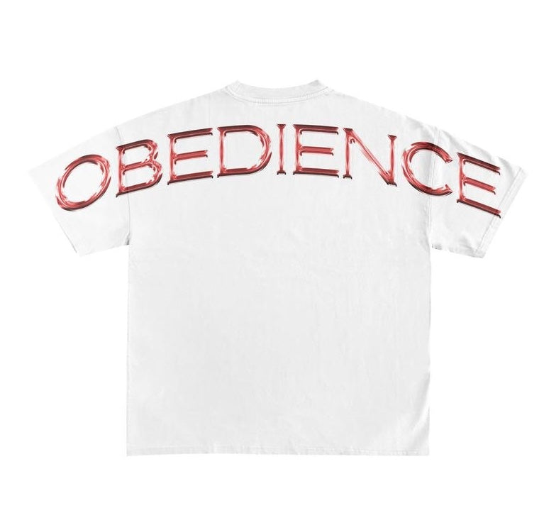 Obedience (White w/Red Text)