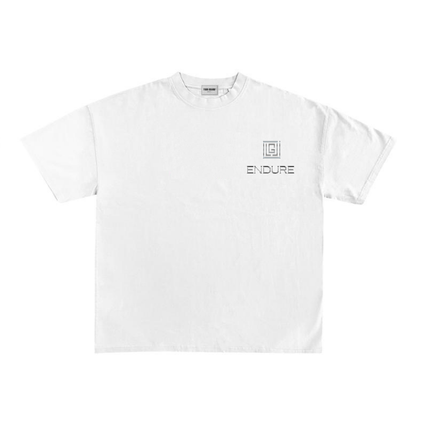 Obedience Tee (White w/Silver Text)